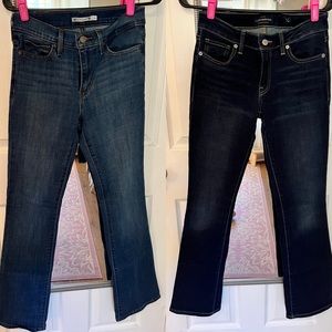 Two Pairs of Bootcut Jeans Levi’s and Lucky Brand size 2/26